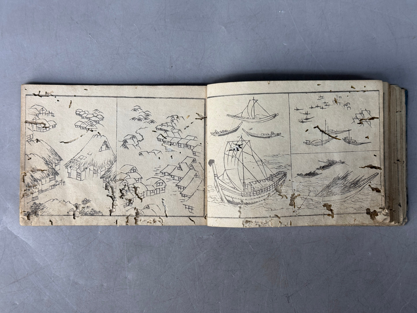 Y8737 WOODBLOCK PRINT Japanese book handbook Japan antique publications textbook
