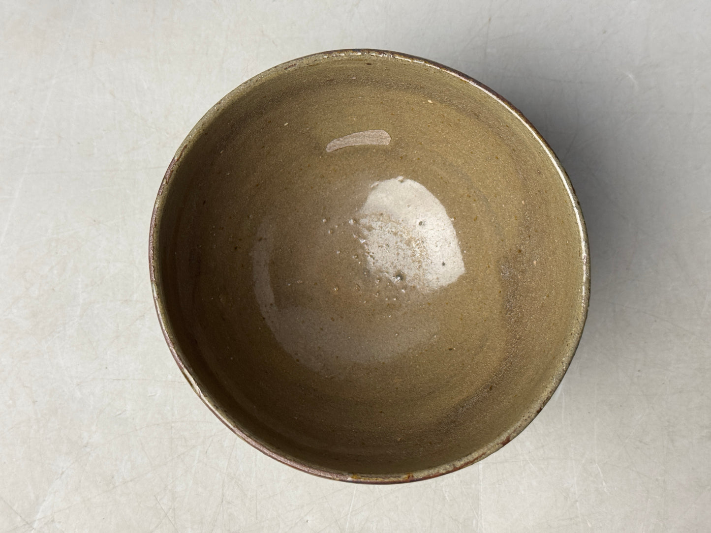 Y8742 CHAWAN Karatsu-ware Ekaratsu bowl mikazukikodai Japan antique tea ceremony