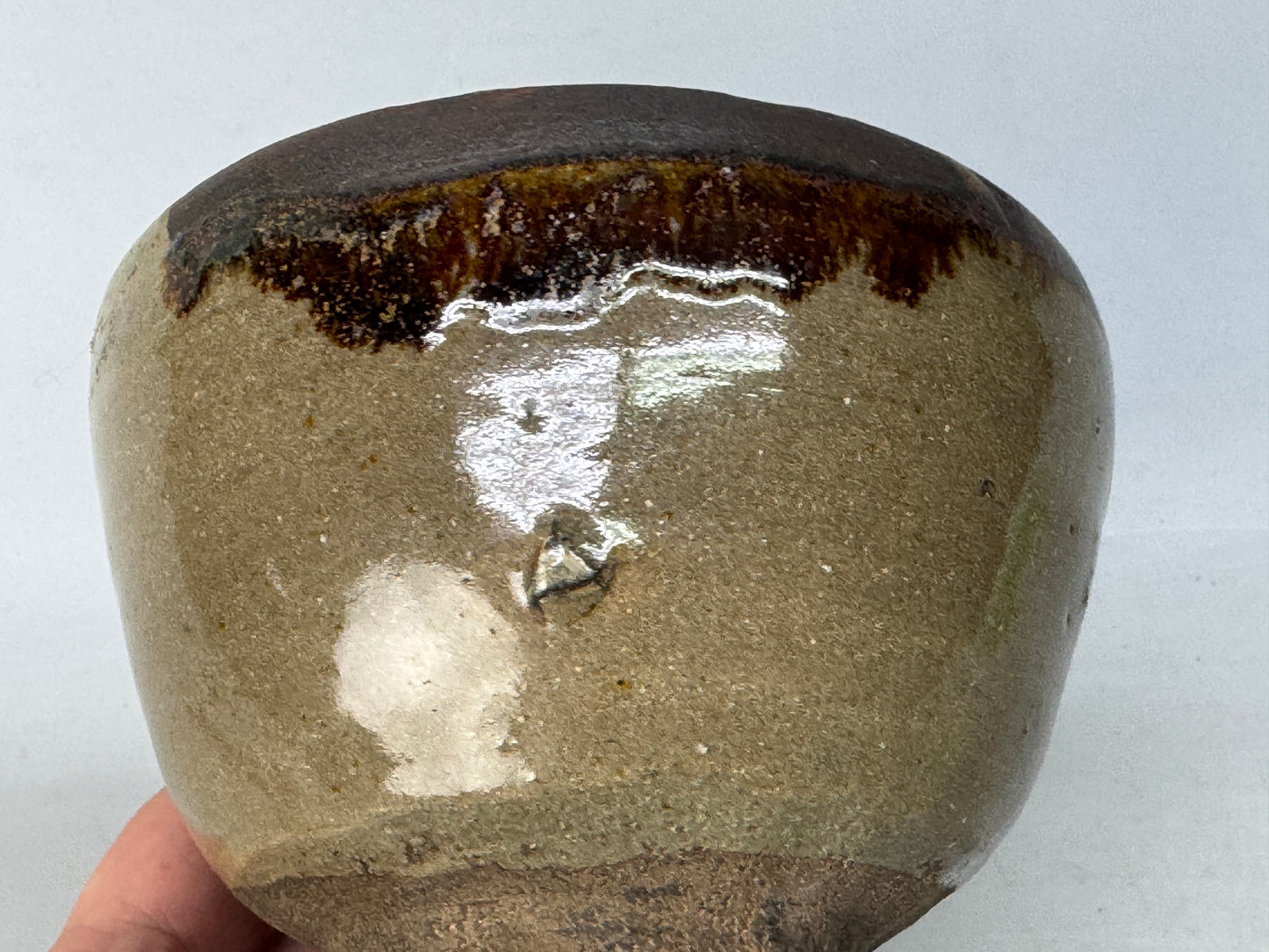 Y8742 CHAWAN Karatsu-ware Ekaratsu bowl mikazukikodai Japan antique tea ceremony