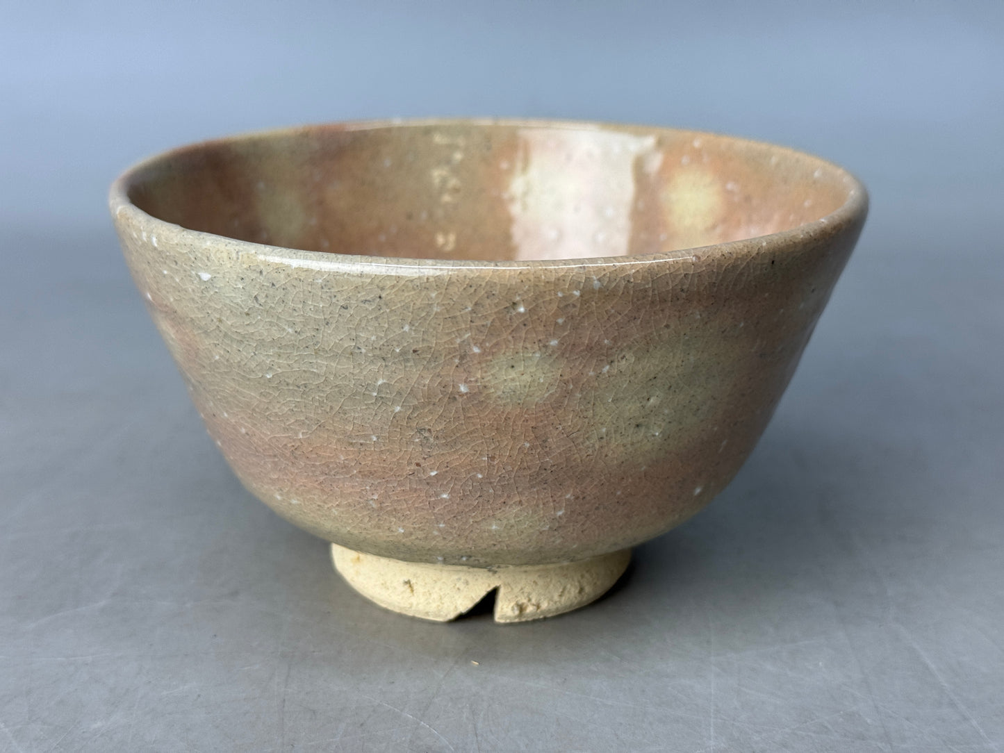 Y8743 CHAWAN Hagi-ware bowl signed box Japan antique tea ceremony teacup cup