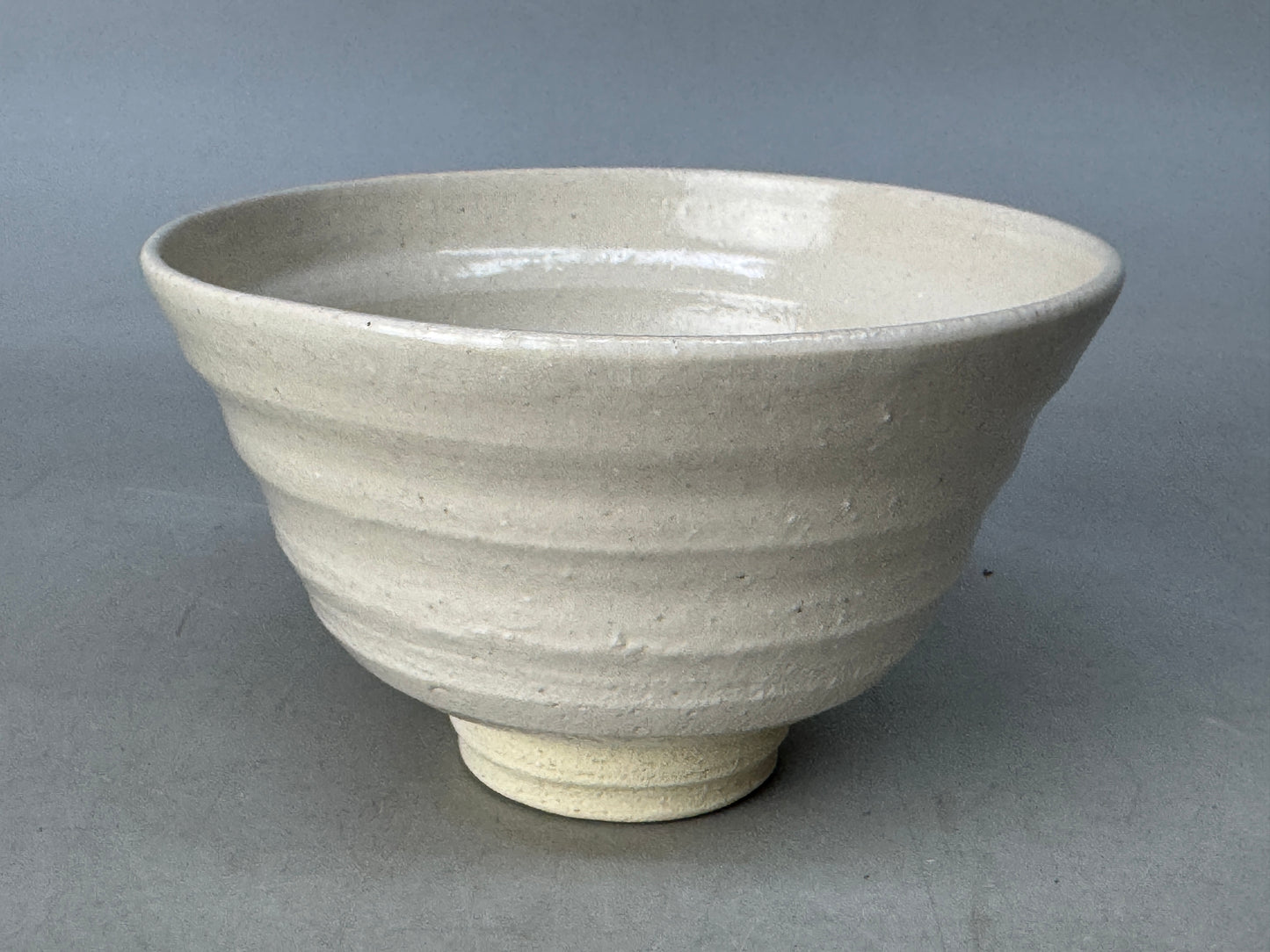 Y8744 CHAWAN Shino-ware bowl signed box Japan antique tea ceremony teacup cup