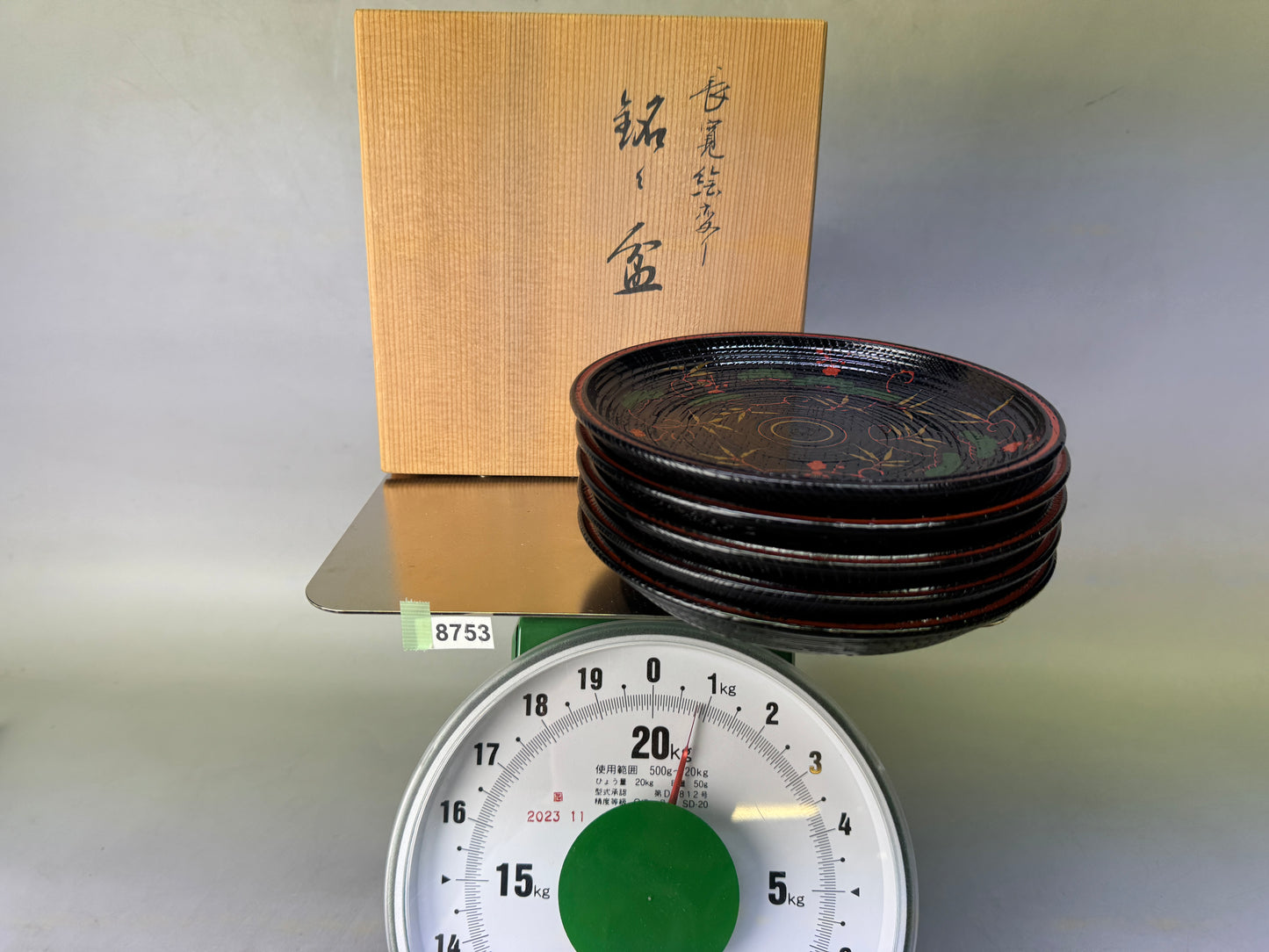 Y8753 DISH Makie serving plate signed box Zohiko Japan antique tableware kitchen