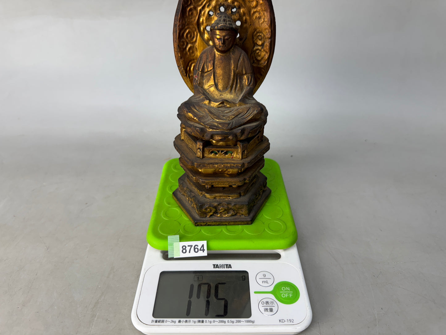Y8764 STATUE wood carving Buddha figure figurine Japan antique interior decor