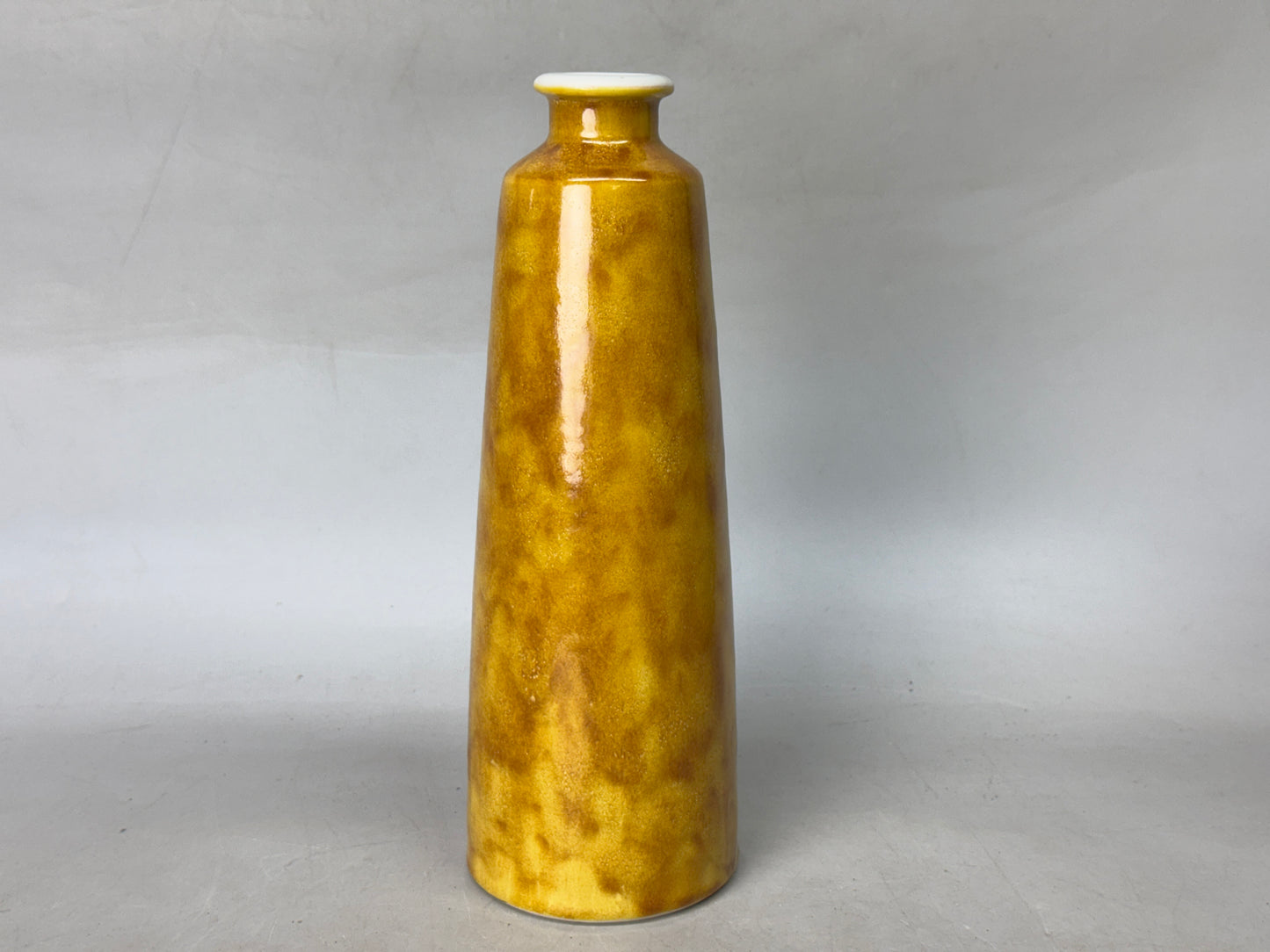 Y8770 FLOWER VASE Kutani-ware signed box Japan ikebana floral arrangement decor