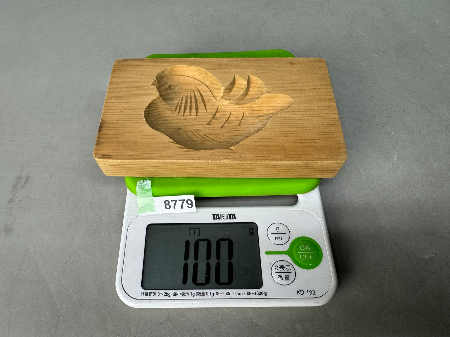 Y8779 KASHIGATA Bird Japan antique Wooden Pastry Mold wagashi confectionery