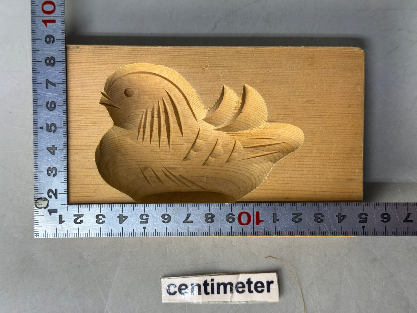 Y8779 KASHIGATA Bird Japan antique Wooden Pastry Mold wagashi confectionery