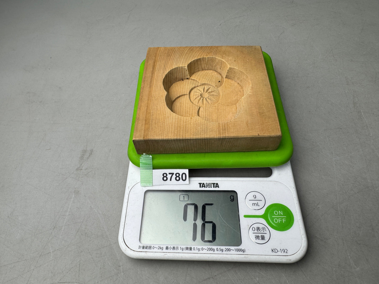 Y8780 KASHIGATA Cherry blossoms Japan antique Wooden Pastry Mold wagashi sweets