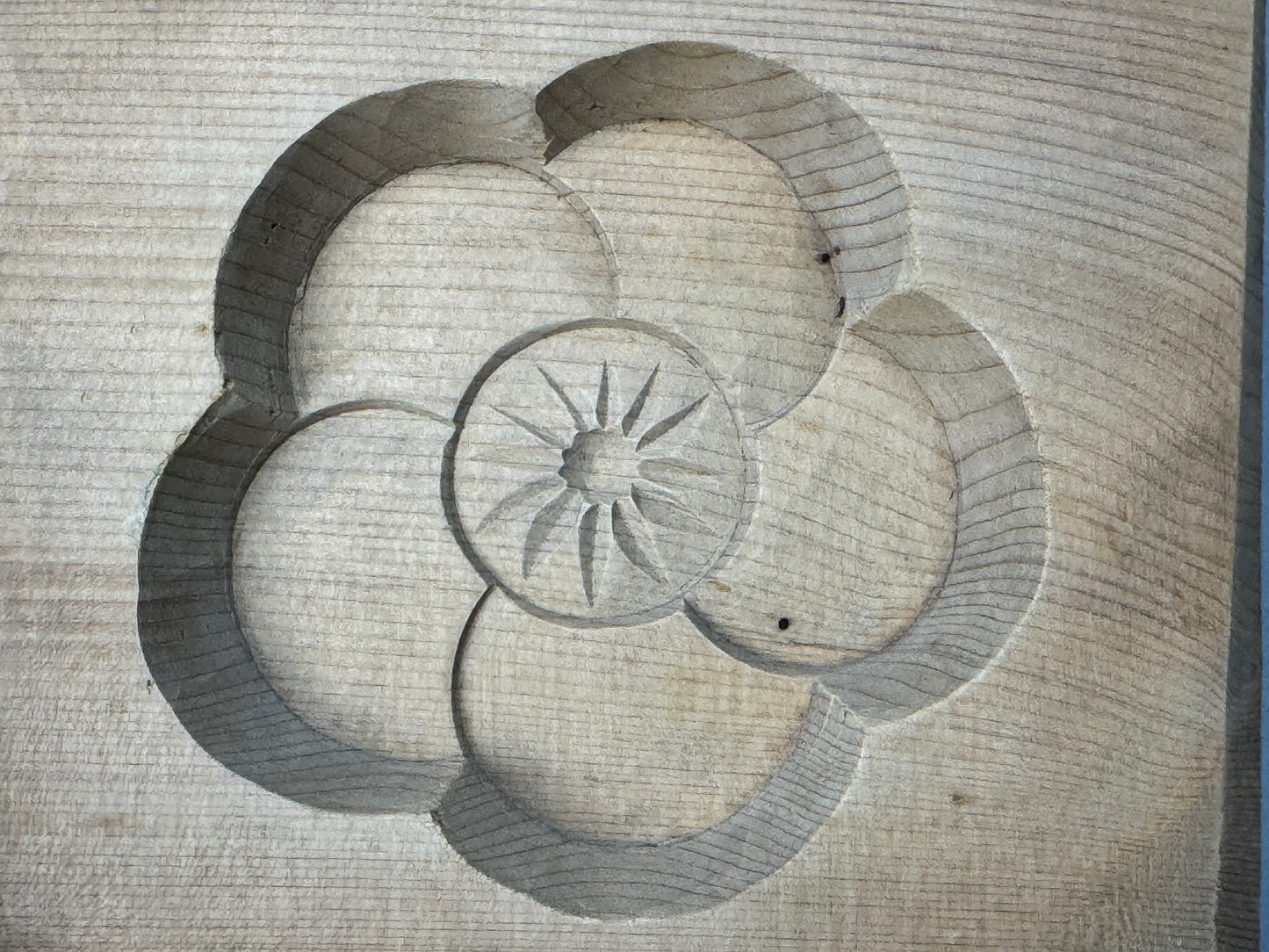 Y8780 KASHIGATA Cherry blossoms Japan antique Wooden Pastry Mold wagashi sweets