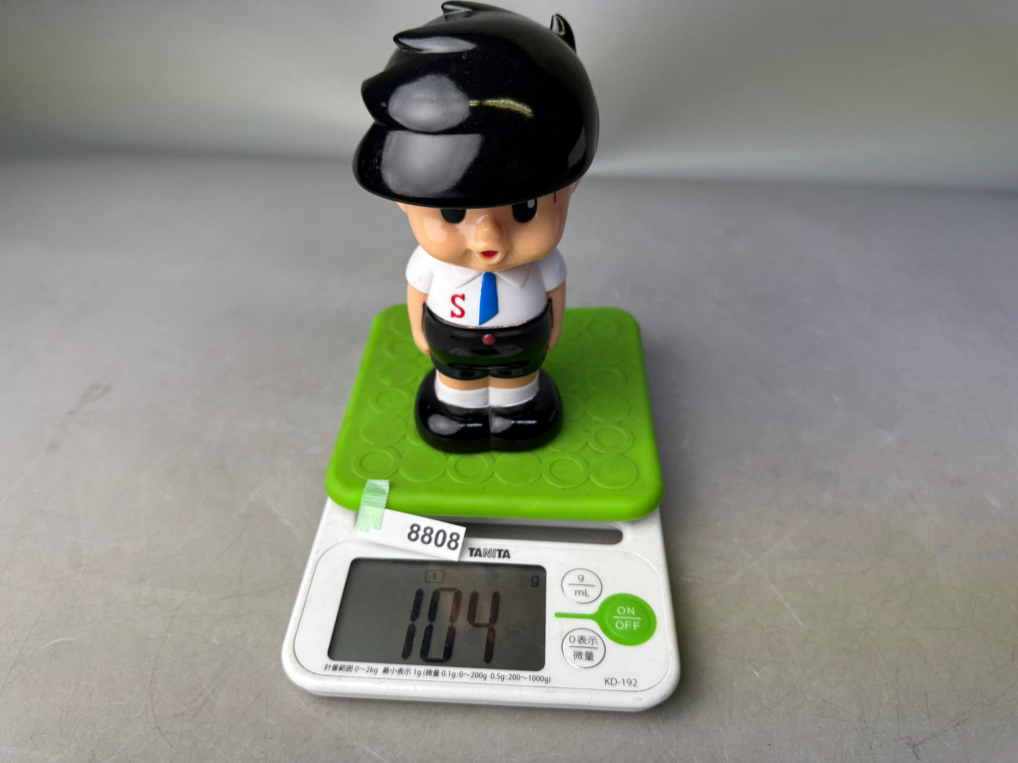 Y8808 NINGYO Boy soft vinyl doll piggy bank Japan antique figurine collectible