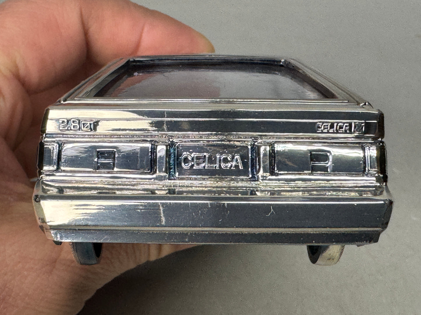 Y8810 OKIMONO Celica sports car cigarette case box Japan antique tobacco