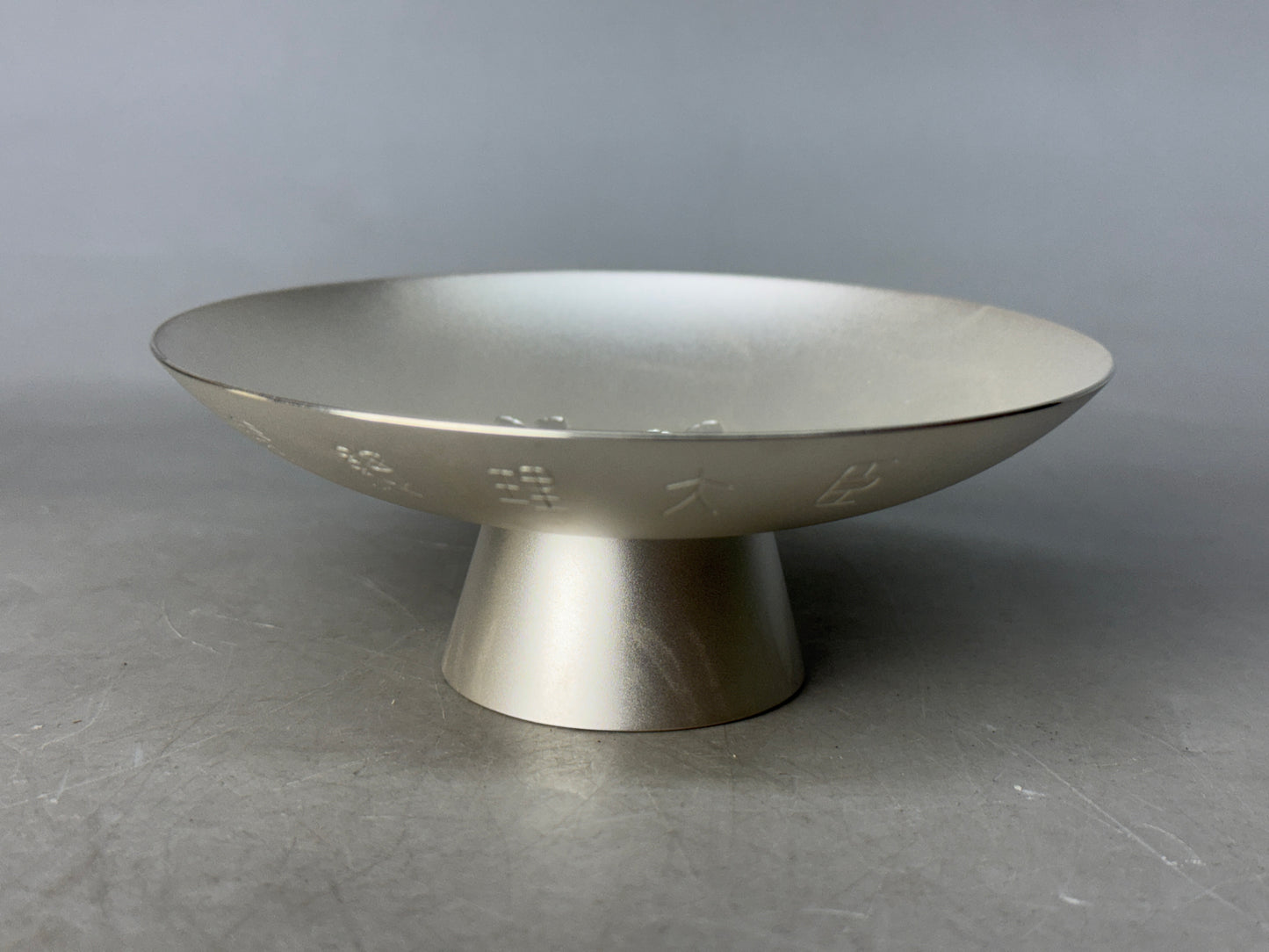 Y8813 CHAWAN Pure silver Sake cup signed box Japan antique tableware kitchen