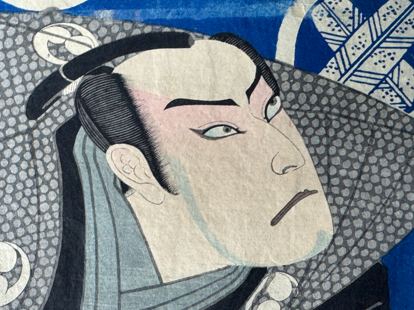 Y8819 WOODBLOCK PRINT Chikayoshi plot actor diptych Japan Ukiyoe antique art