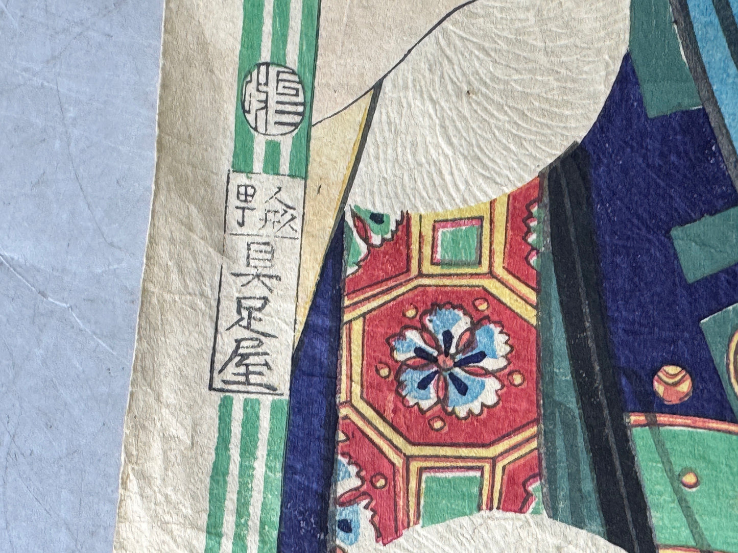 Y8820 WOODBLOCK PRINT Kunichika Ookubie actor single piece Japan Ukiyoe antique