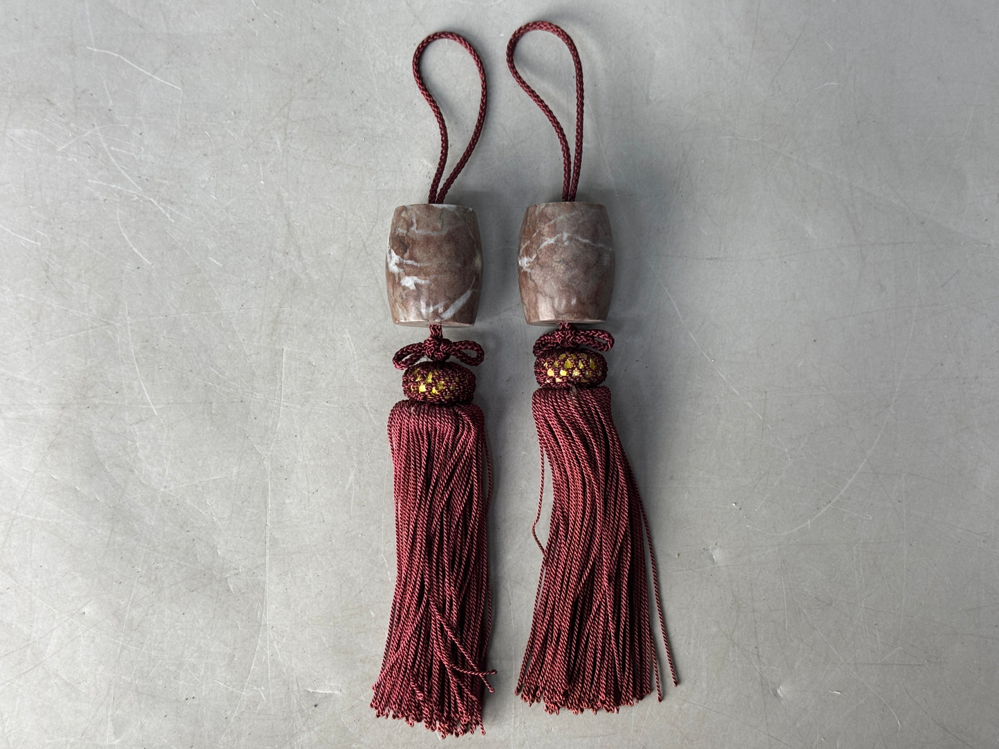 Y8827 FUCHIN Tassels box Japan kakejiku Hanging Scroll Weight ornament interior
