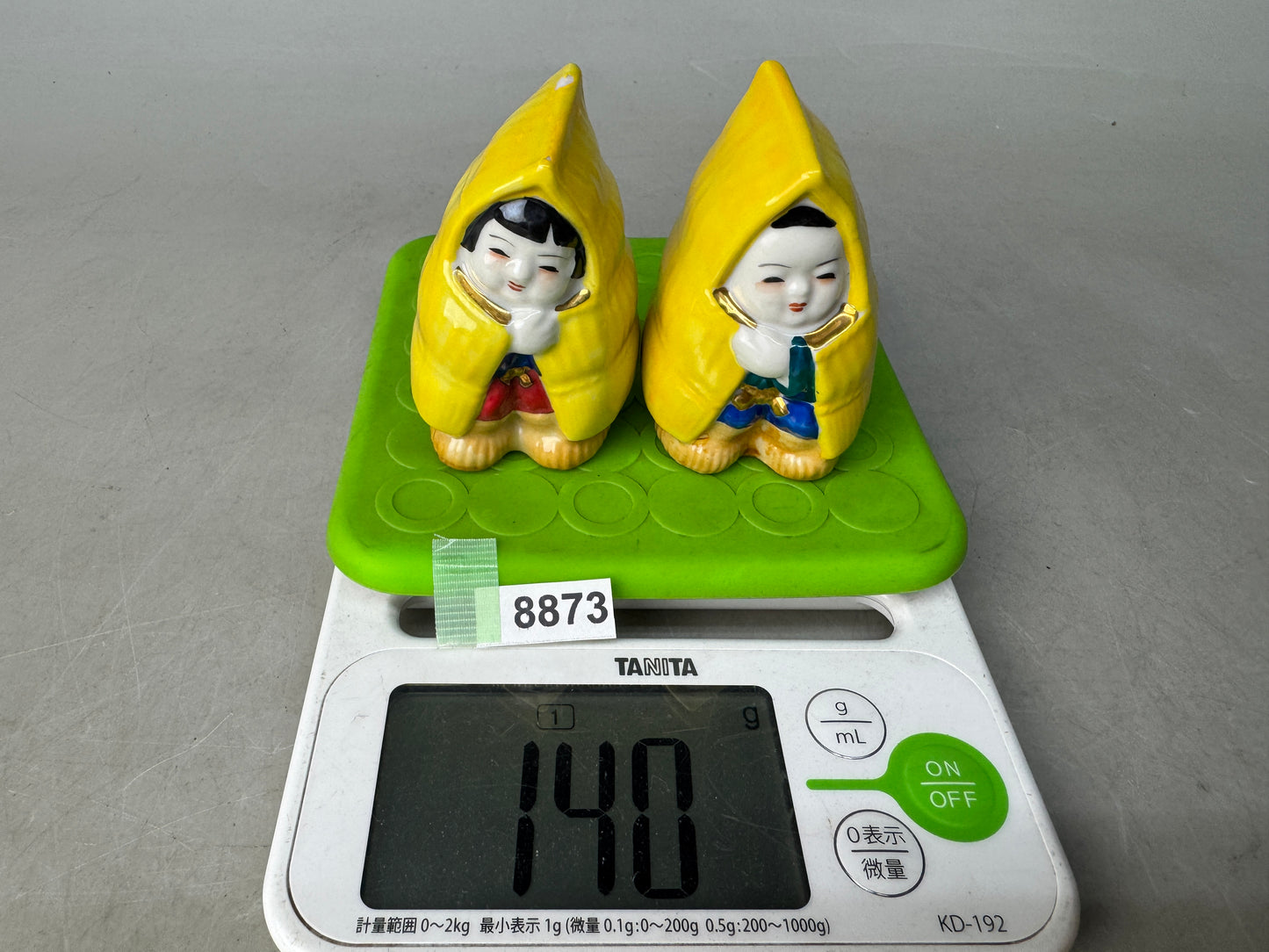 Y8873 NINGYO Kutani-ware doll Child signed small Japan antique figurine figure