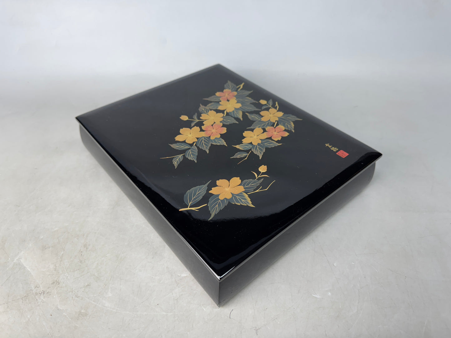 Y8878 BOX Makie Letter case stationery Japan antique storage container office