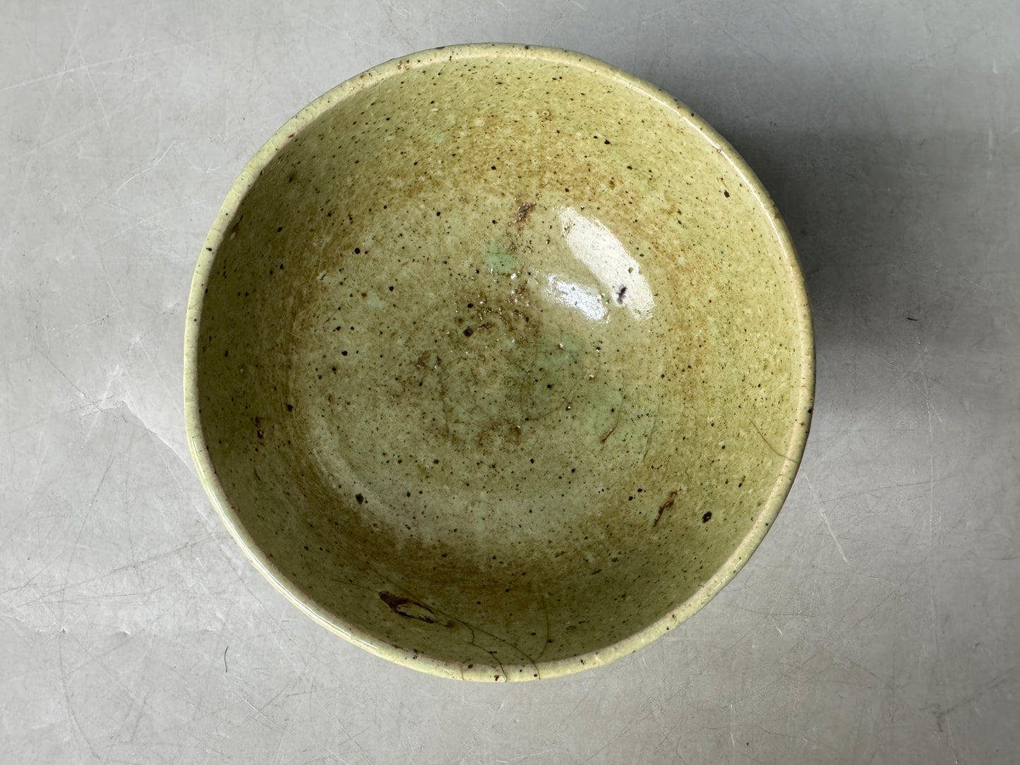 Y8887 CHAWAN Seto-ware bowl signed Japan antique tea ceremony teacup pottery