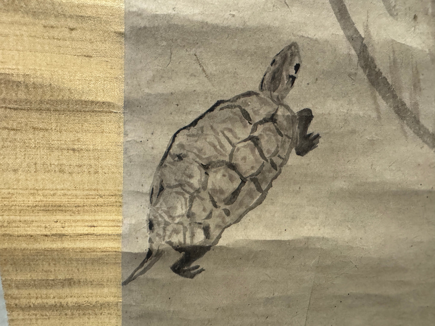 Y8898 KAKEJIKU Hermit Deer signed Kano school Japan antique hanging scroll decor