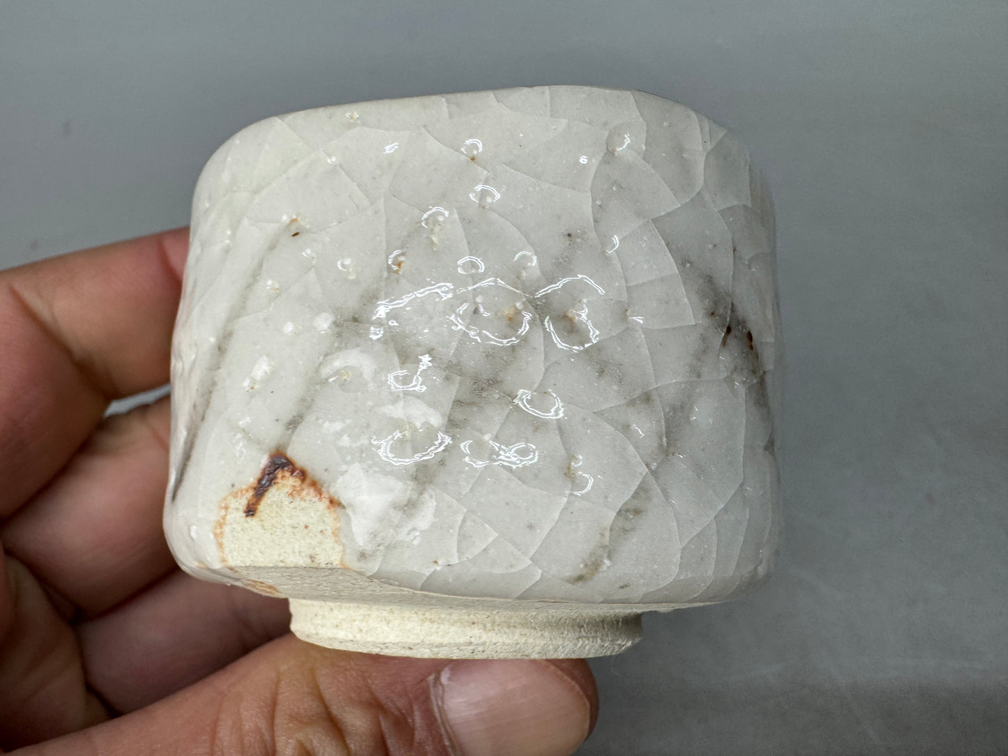 Y8909 CHAWAN Mino-ware Sake cup set of 3 signed box Japan antique tableware