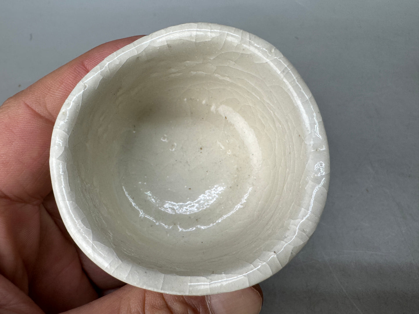 Y8909 CHAWAN Mino-ware Sake cup set of 3 signed box Japan antique tableware