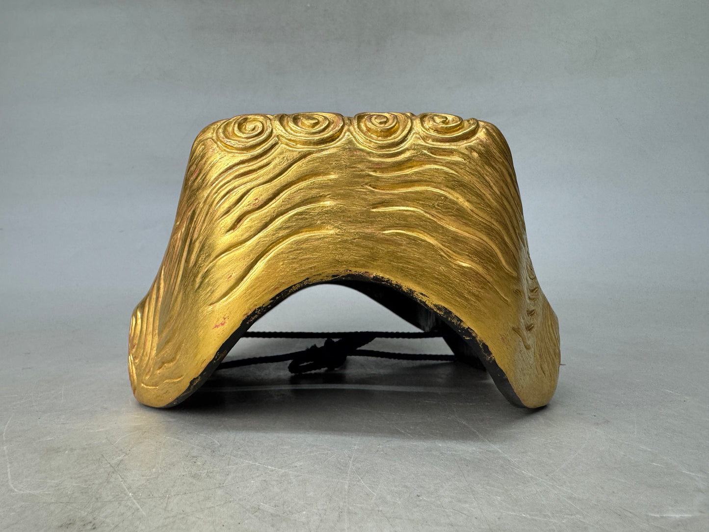 Y8914 NOH MASK wood carving Shishiguchi signed Japan antique omen dance drama