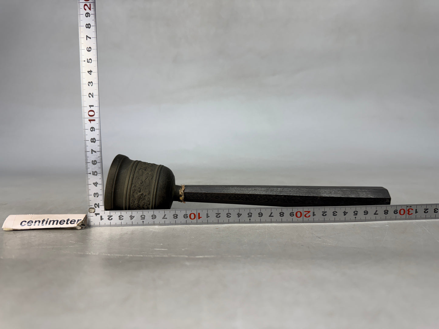 Y8924 Buddhist Altar Equipment Hand bell signed Japan antique Buddhism art