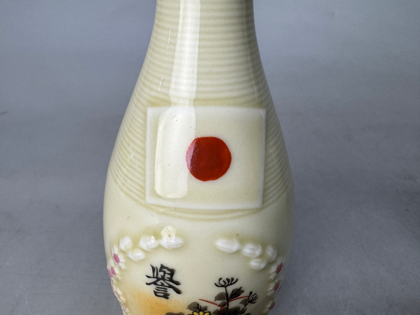 Y8926 Imperial Japan Army 2 Tokkuri Sake bottles ceramic Japan WW2 vintage