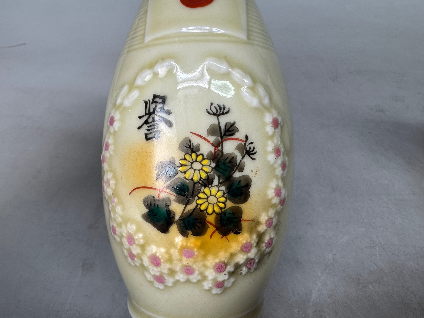 Y8926 Imperial Japan Army 2 Tokkuri Sake bottles ceramic Japan WW2 vintage