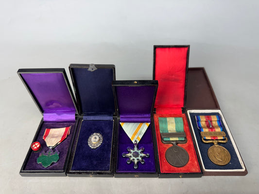 Y8928 KUNSHO Japanese military medal set of 5 Imperial Japan Army WW2 vintage