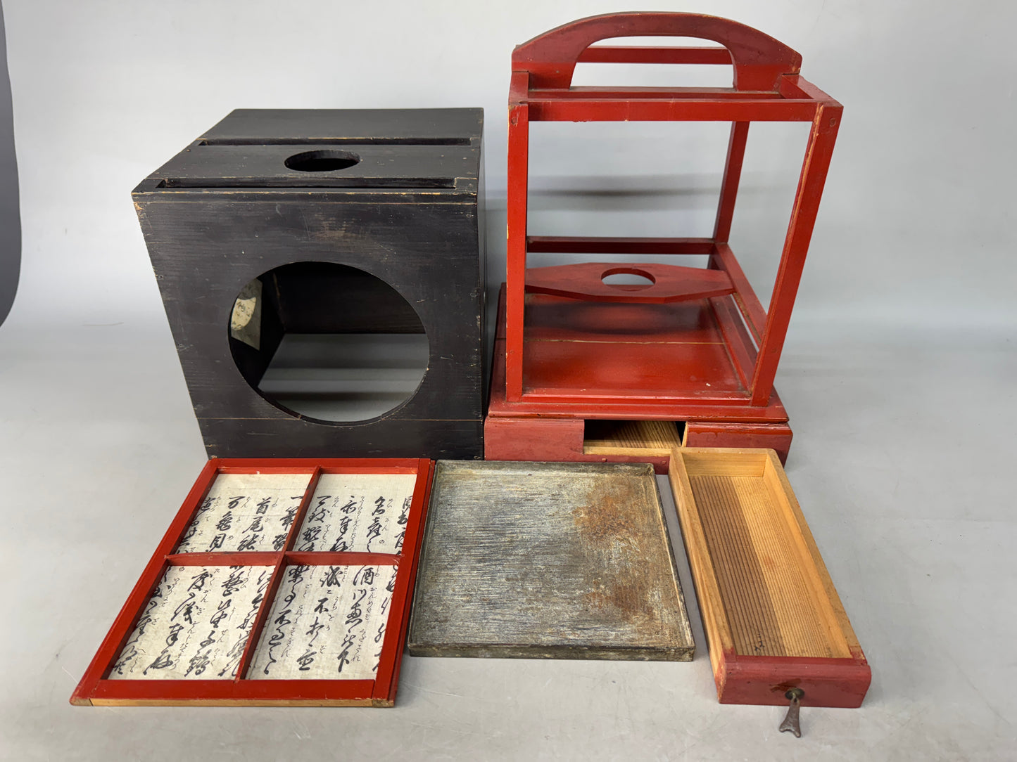 Y8931 ANDON Ariake Lantern candlestick folk item Japan antique vintage tool