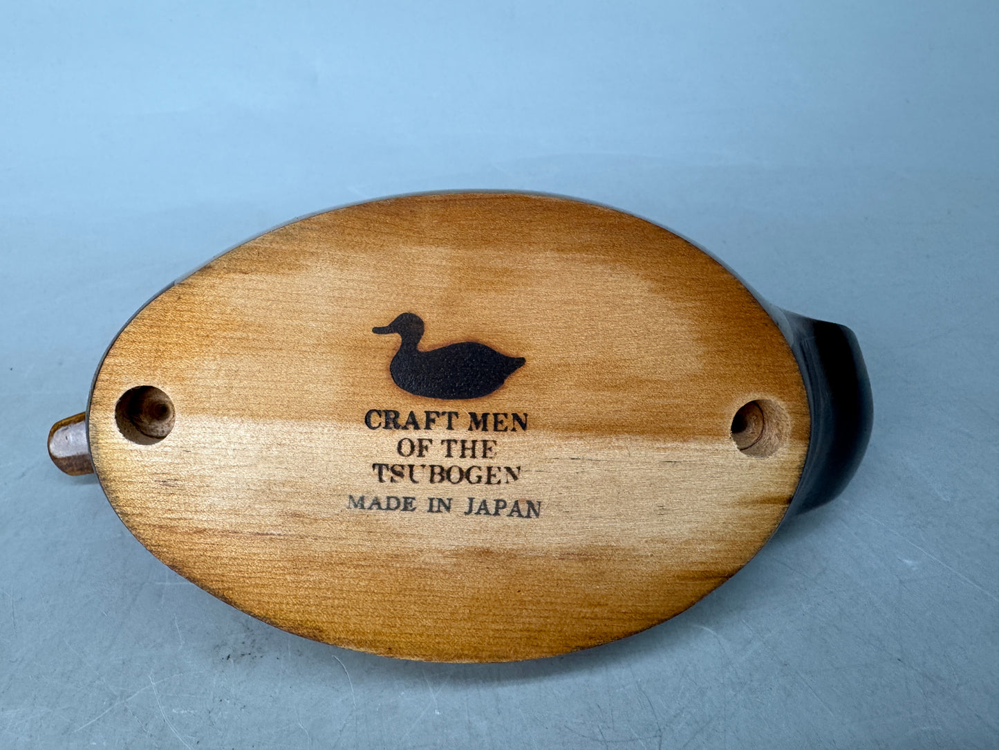 Y8936 BOX Duck accessory case wood carving Tsubogen Japan antique container