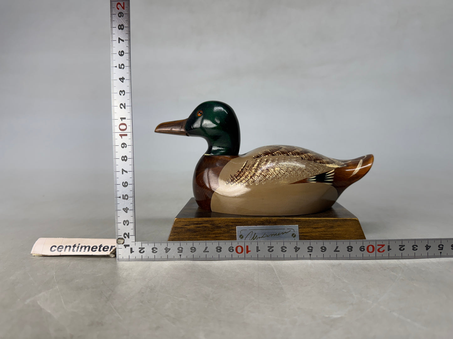 Y8936 BOX Duck accessory case wood carving Tsubogen Japan antique container