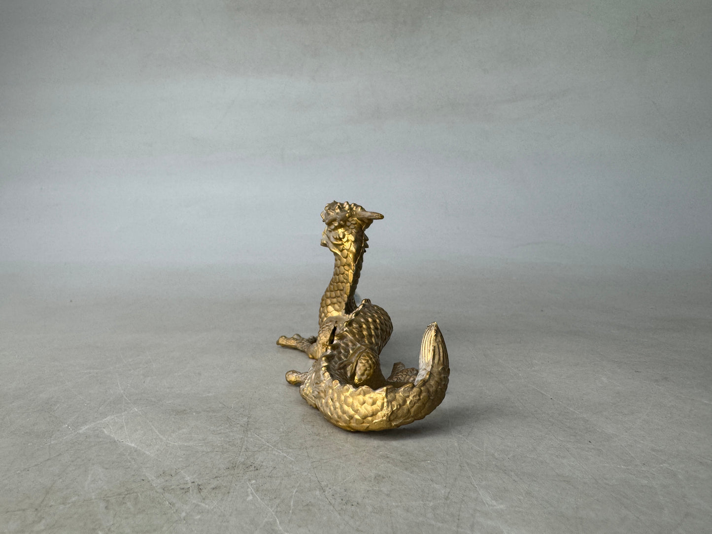 Y8938 OKIMONO metal Dragon figurine Japan antique interior figure ornament decor