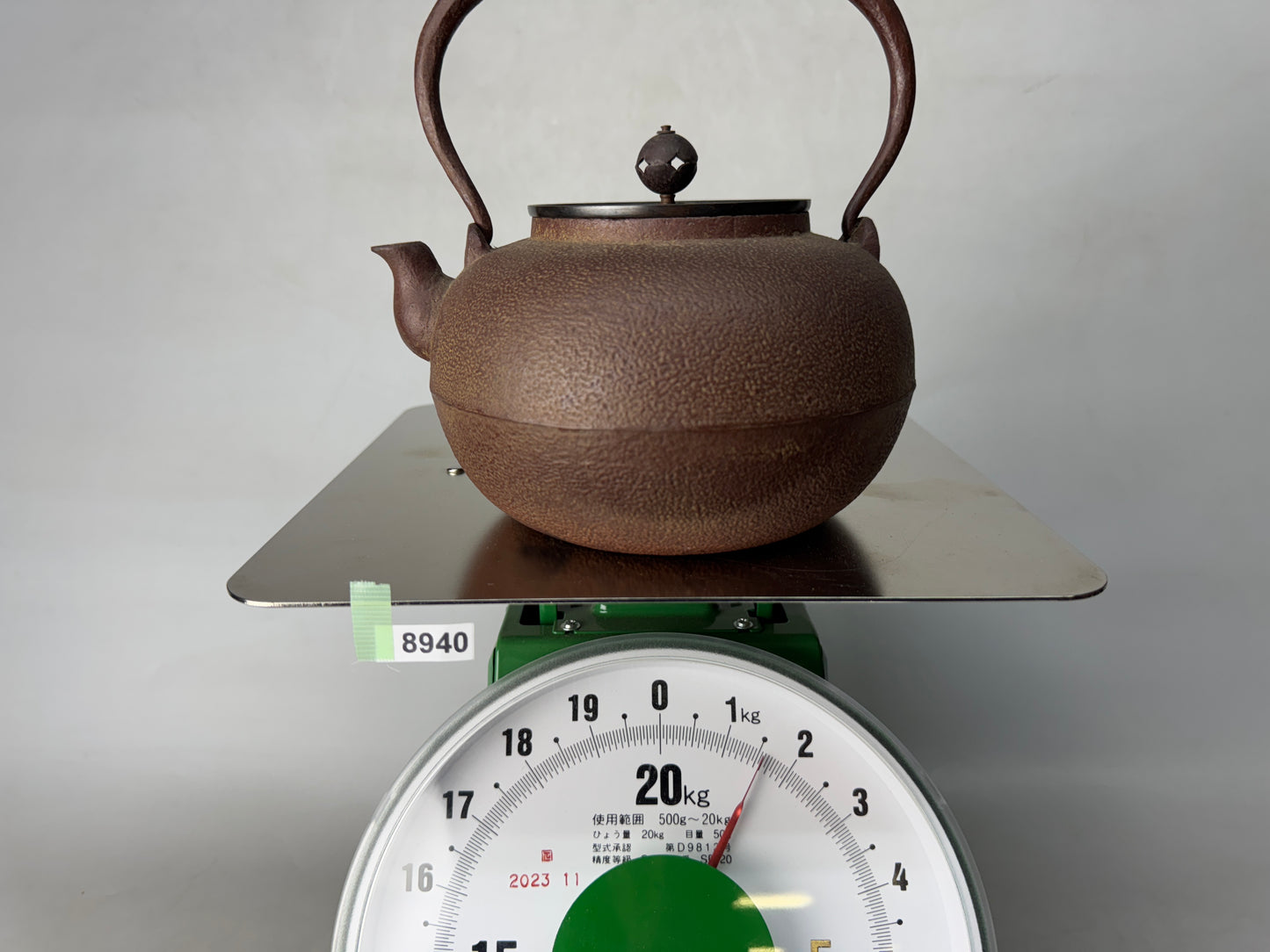 Y8940 TETSUBIN Iron teapot pot kettle signed Japan antique tea cereony sencha