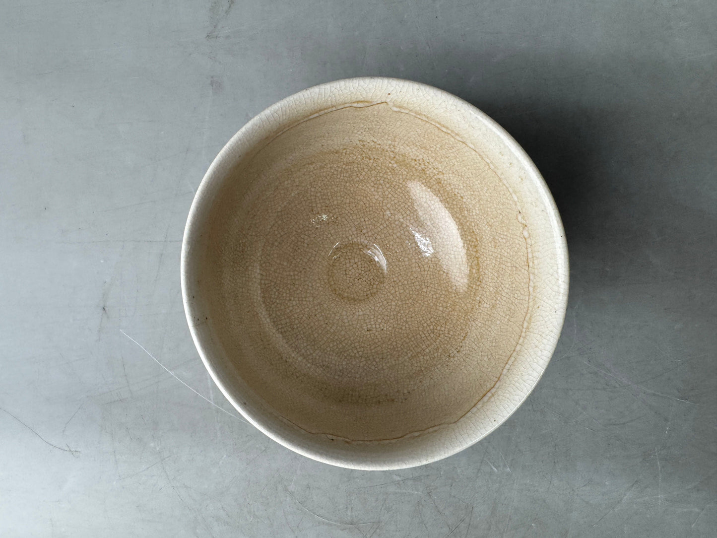 Y8952 CHAWAN Seto-ware bowl signed Japan antique tea ceremony cup pottery