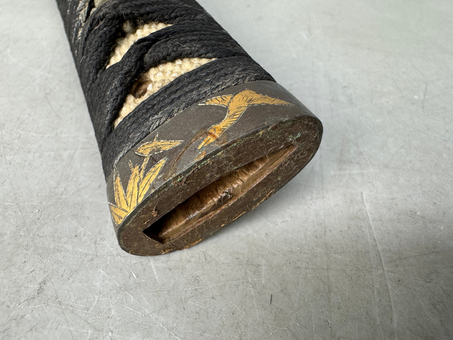 Y8957 TSUKA Wakizashi samurai bushi sword fittings Koshirae tsuba antique Katana