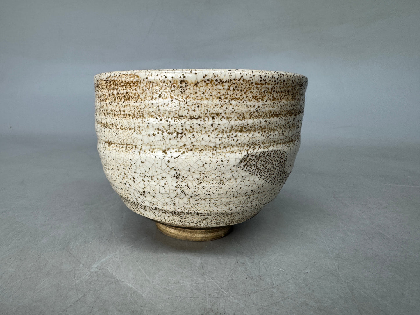 Y8981 CHAWAN Mino-ware bowl jewel signed Japan antique tea ceremony cup pottery