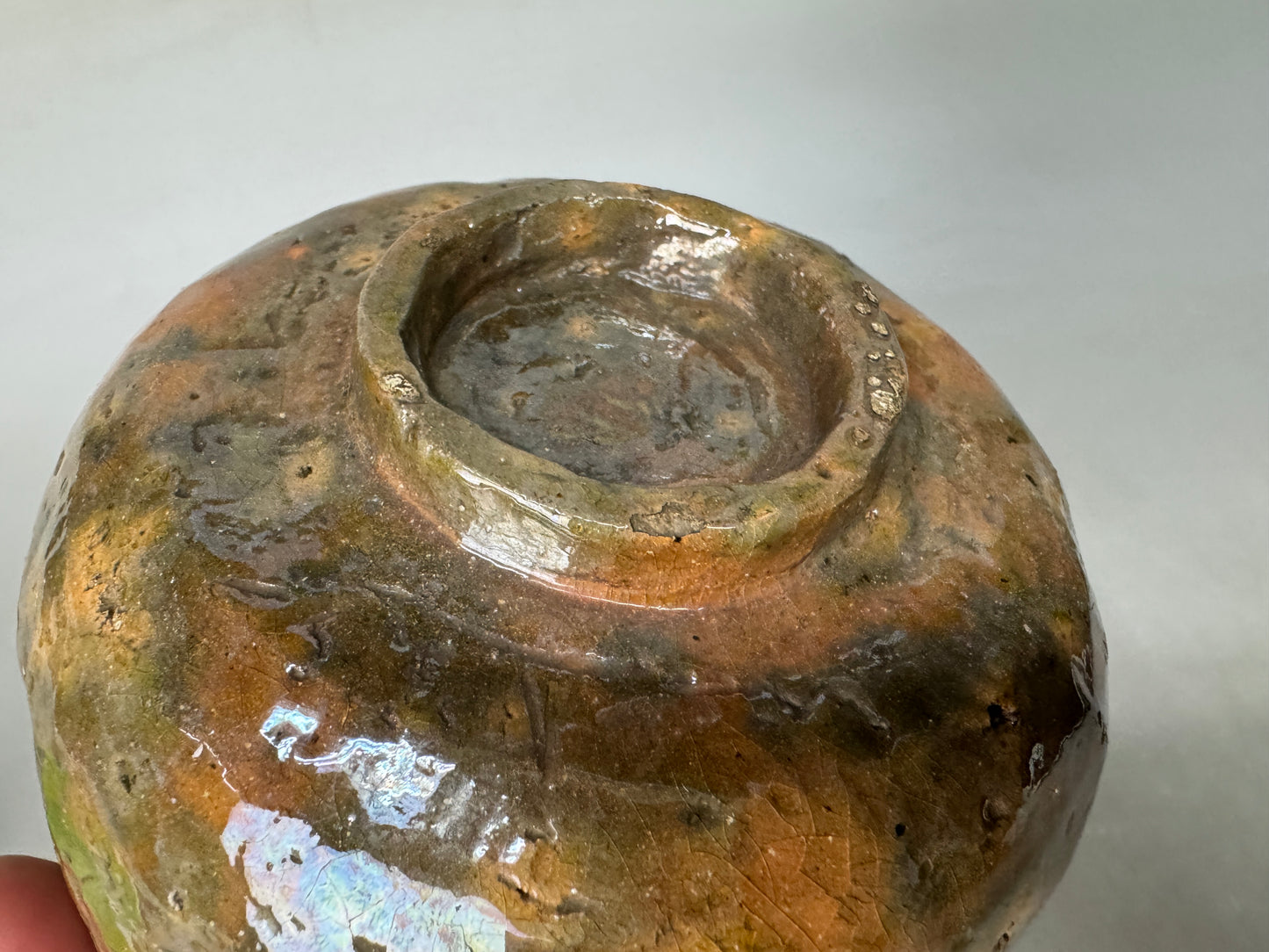 Y8983 CHAWAN Raku-ware red tube bowl unsigned Japan antique tea ceremony pottery