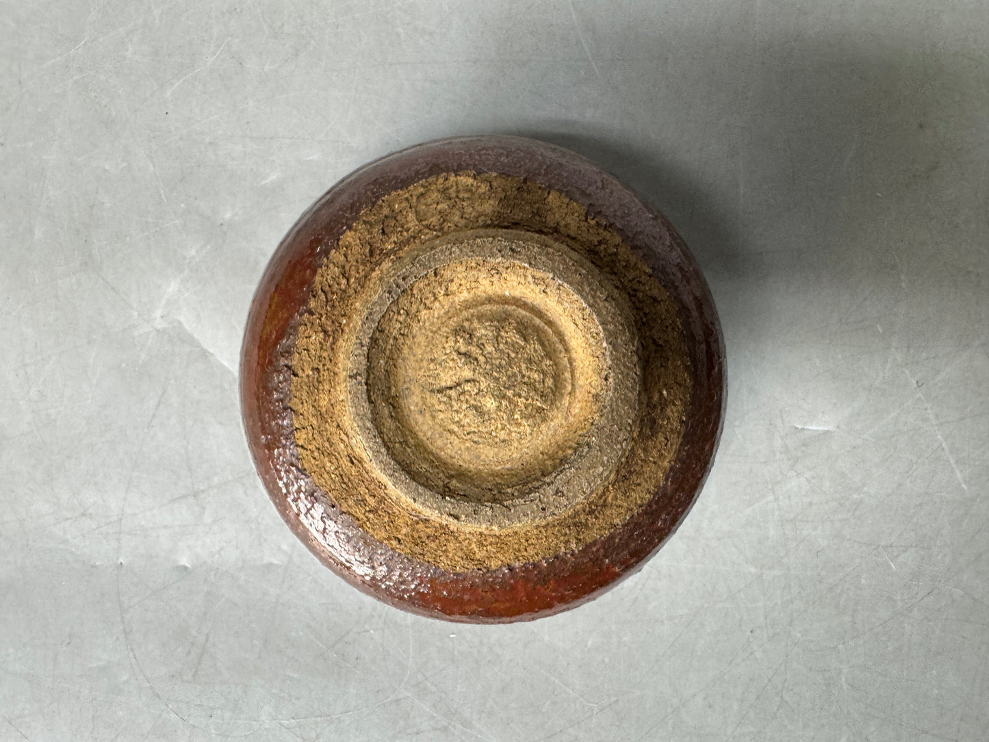 Y8984 CHAWAN Karatsu-ware bowl signed Japan antique tea ceremony cup pottery