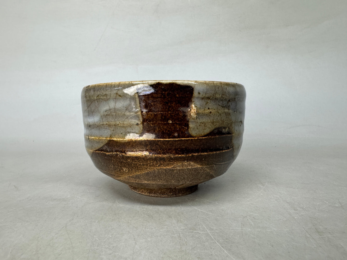 Y8985 CHAWAN Seto-ware bowl signed Japan antique tea ceremony pottery tableware