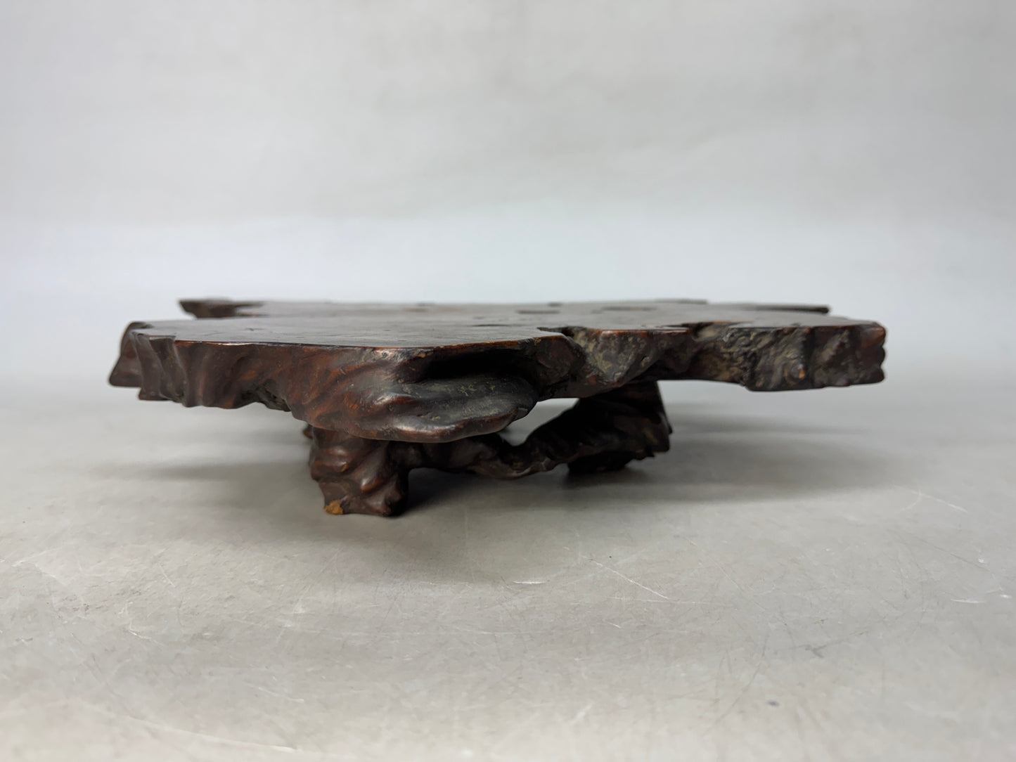 Y8986 FLOWER STAND wooden legs Tamamoku natural wood Japan antique ikebana decor