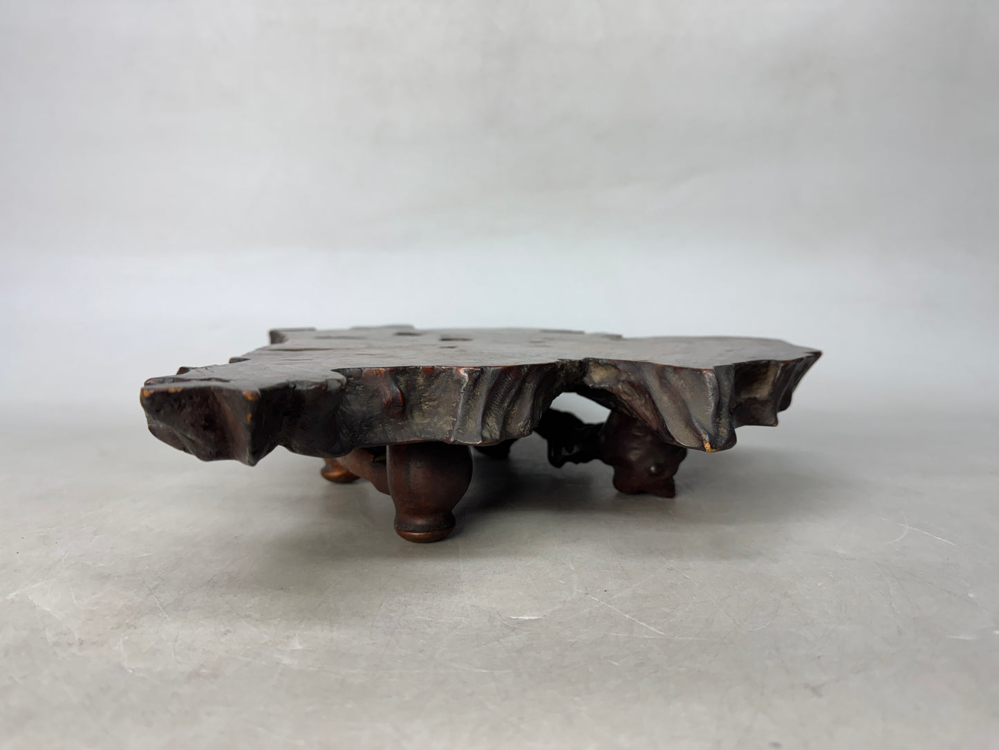 Y8986 FLOWER STAND wooden legs Tamamoku natural wood Japan antique ikebana decor