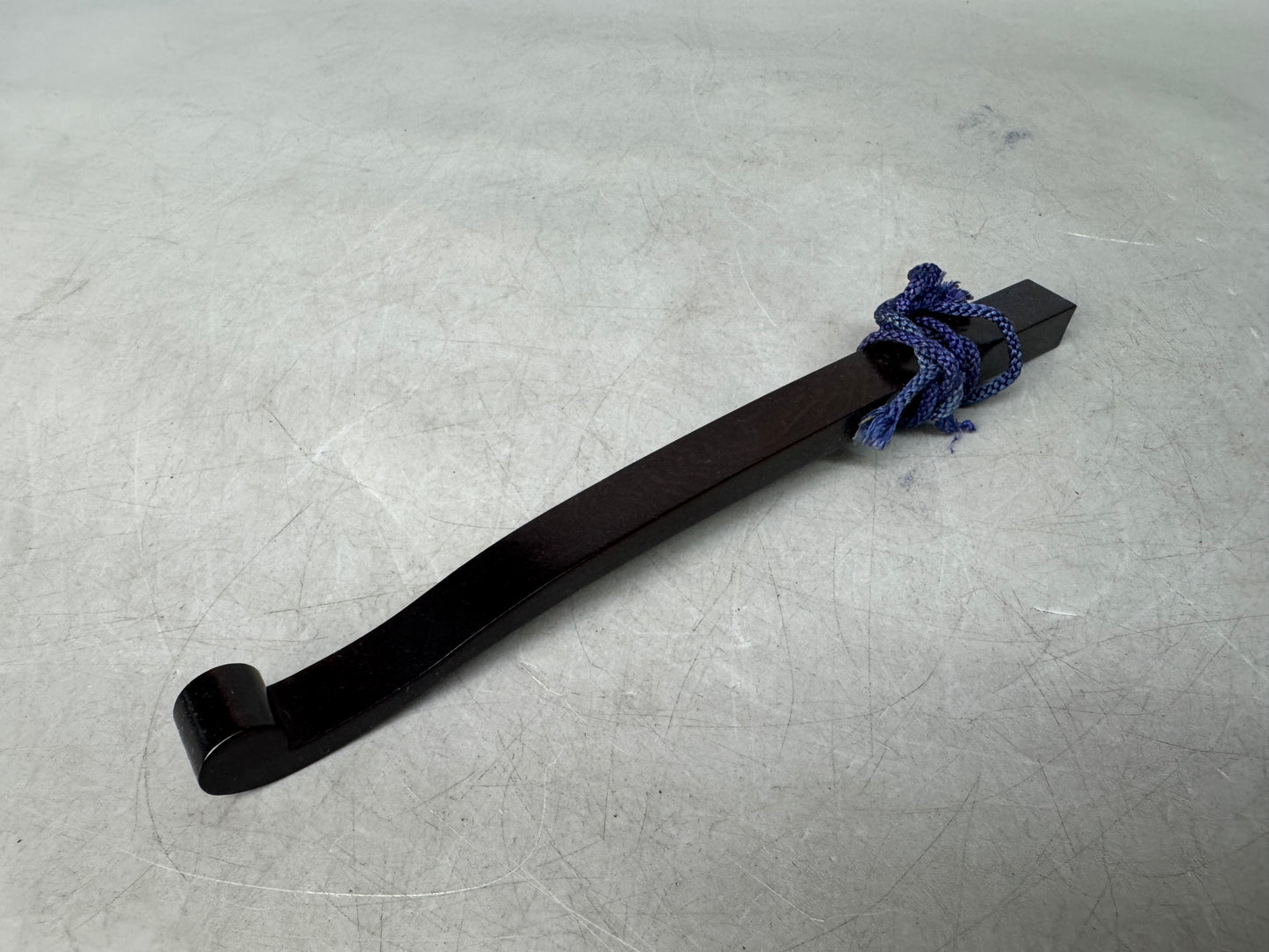 Y8990 Buddhist Altar Ironwood wooden small ceremonial sceptre Japan antique