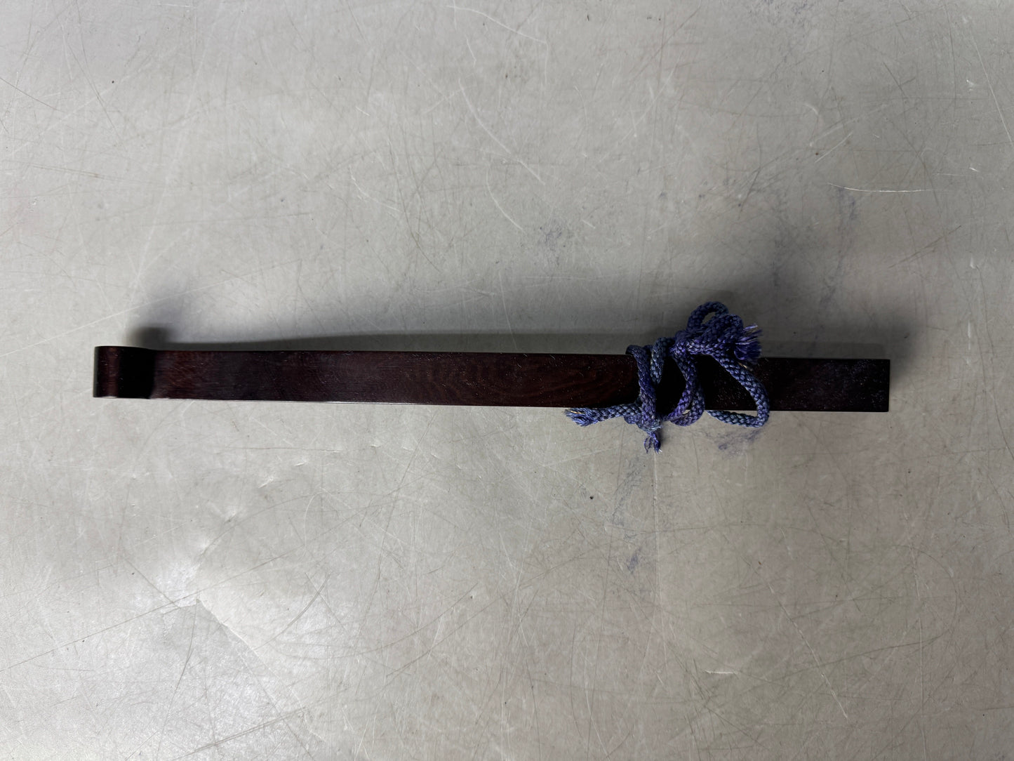 Y8990 Buddhist Altar Ironwood wooden small ceremonial sceptre Japan antique