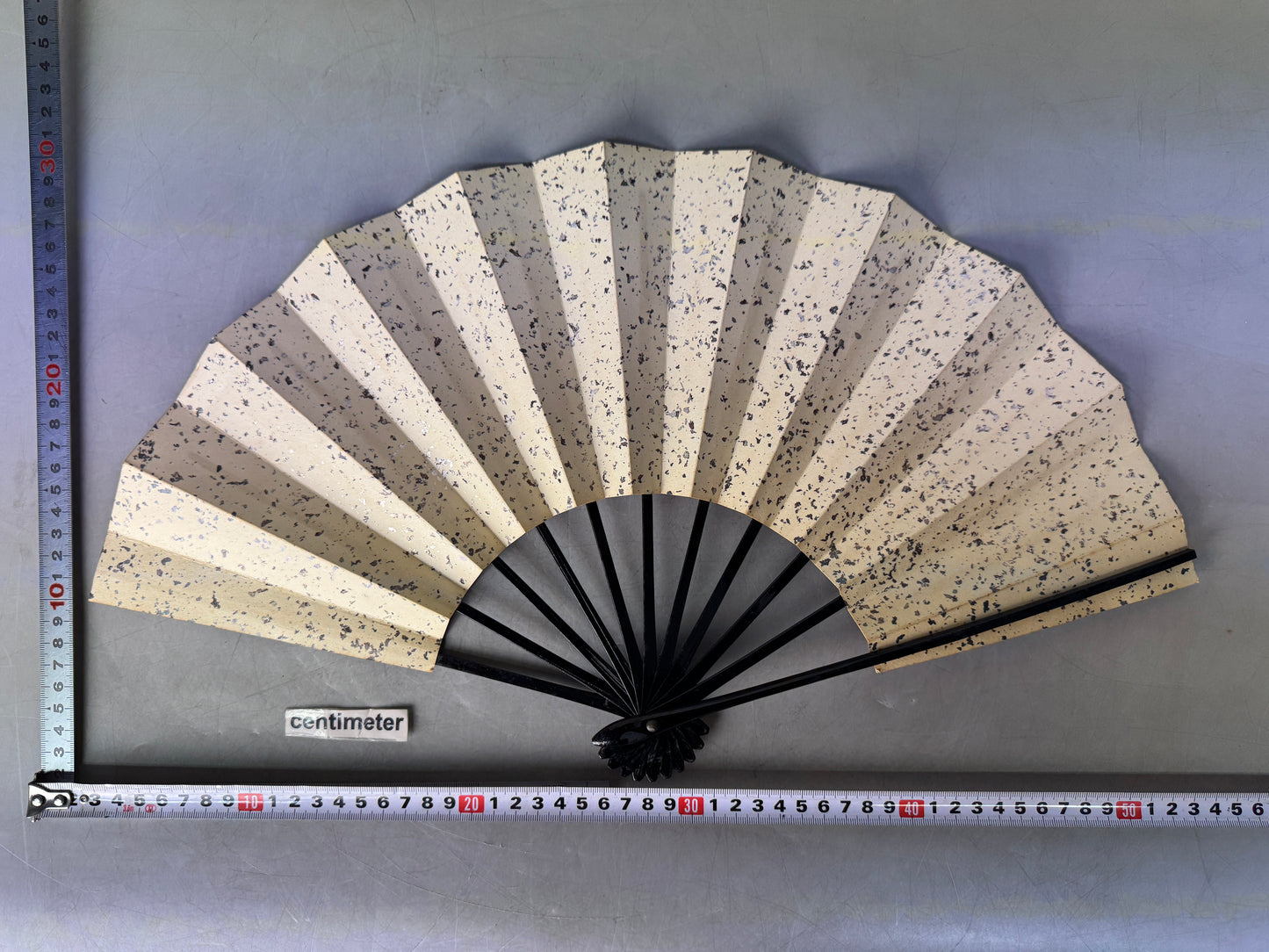 Y8991 SENSU folding Dancer's Fan crane Japan antique vintage kimono accessory