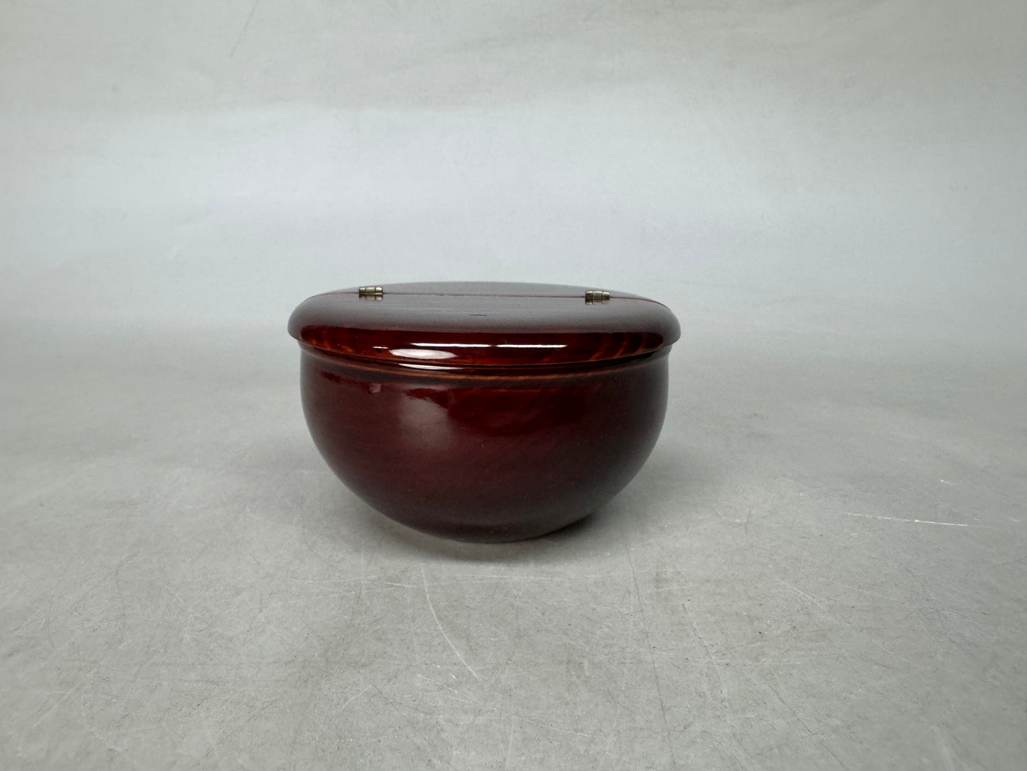 Y8994 NATUME Pine Caddy container split lid Japan Tea Ceremony utensils antique
