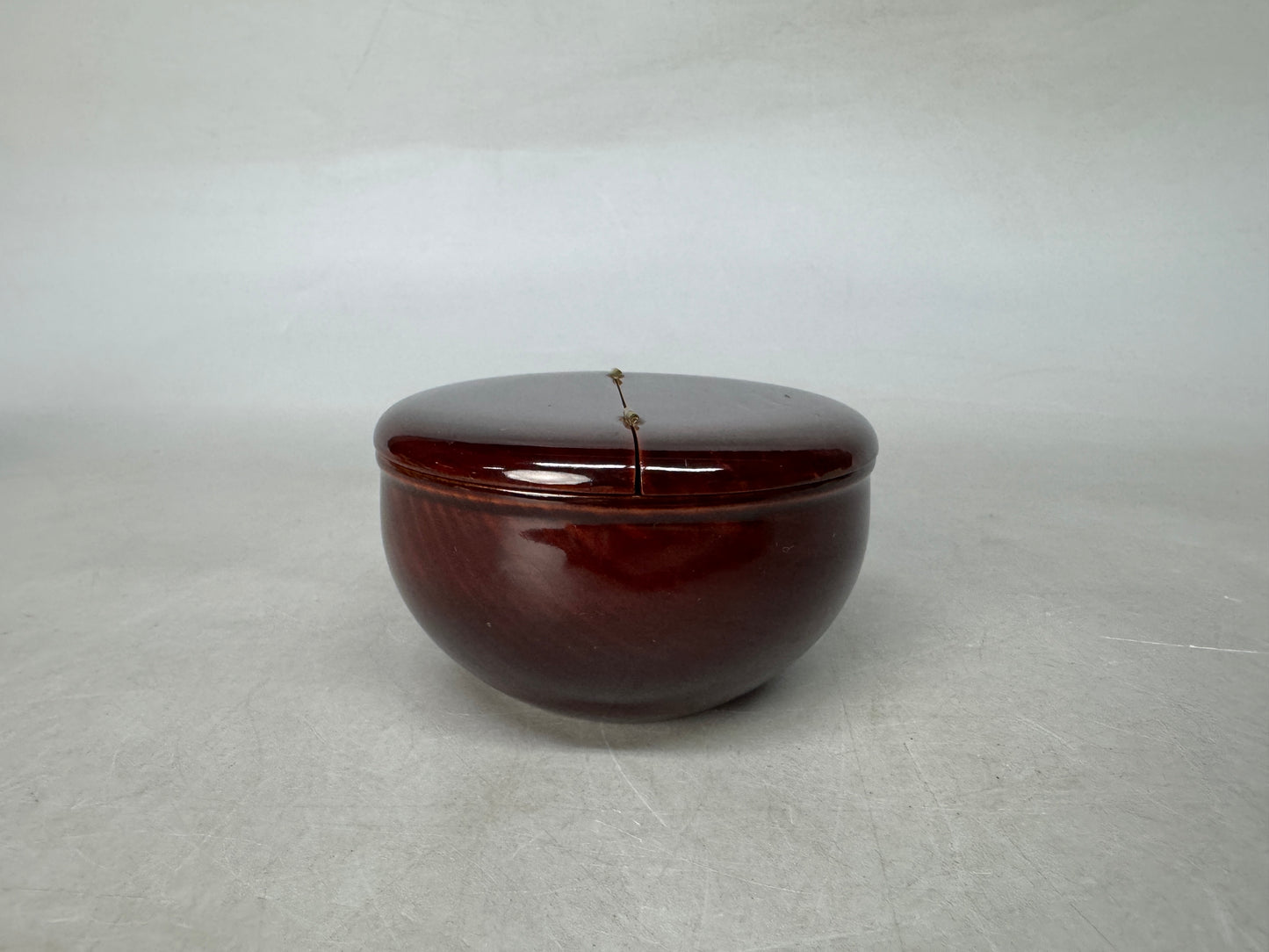 Y8994 NATUME Pine Caddy container split lid Japan Tea Ceremony utensils antique