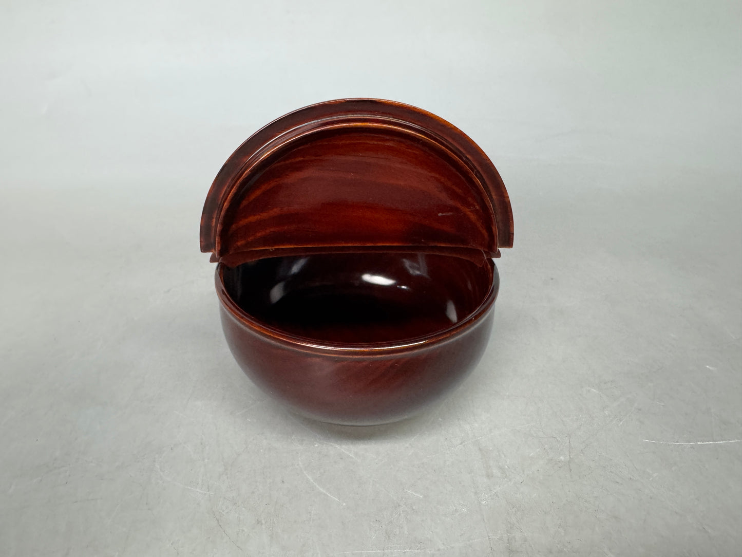 Y8994 NATUME Pine Caddy container split lid Japan Tea Ceremony utensils antique
