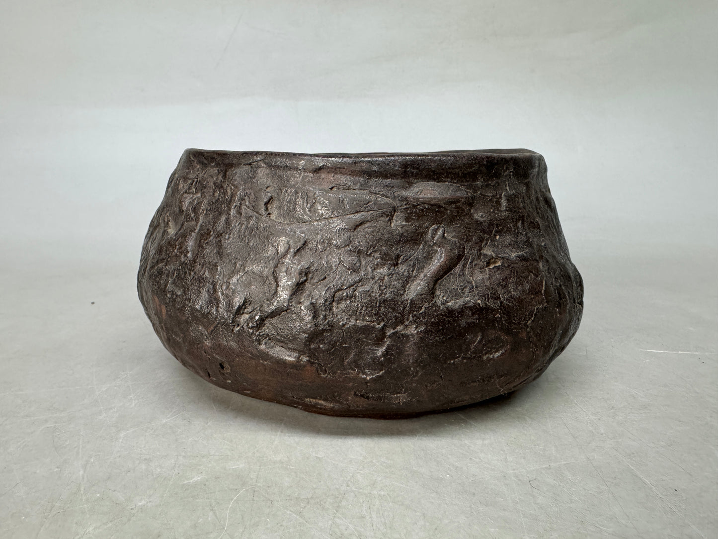Y8999 KENSUI Bizen-ware water pot jar container Japan antique tea ceremony