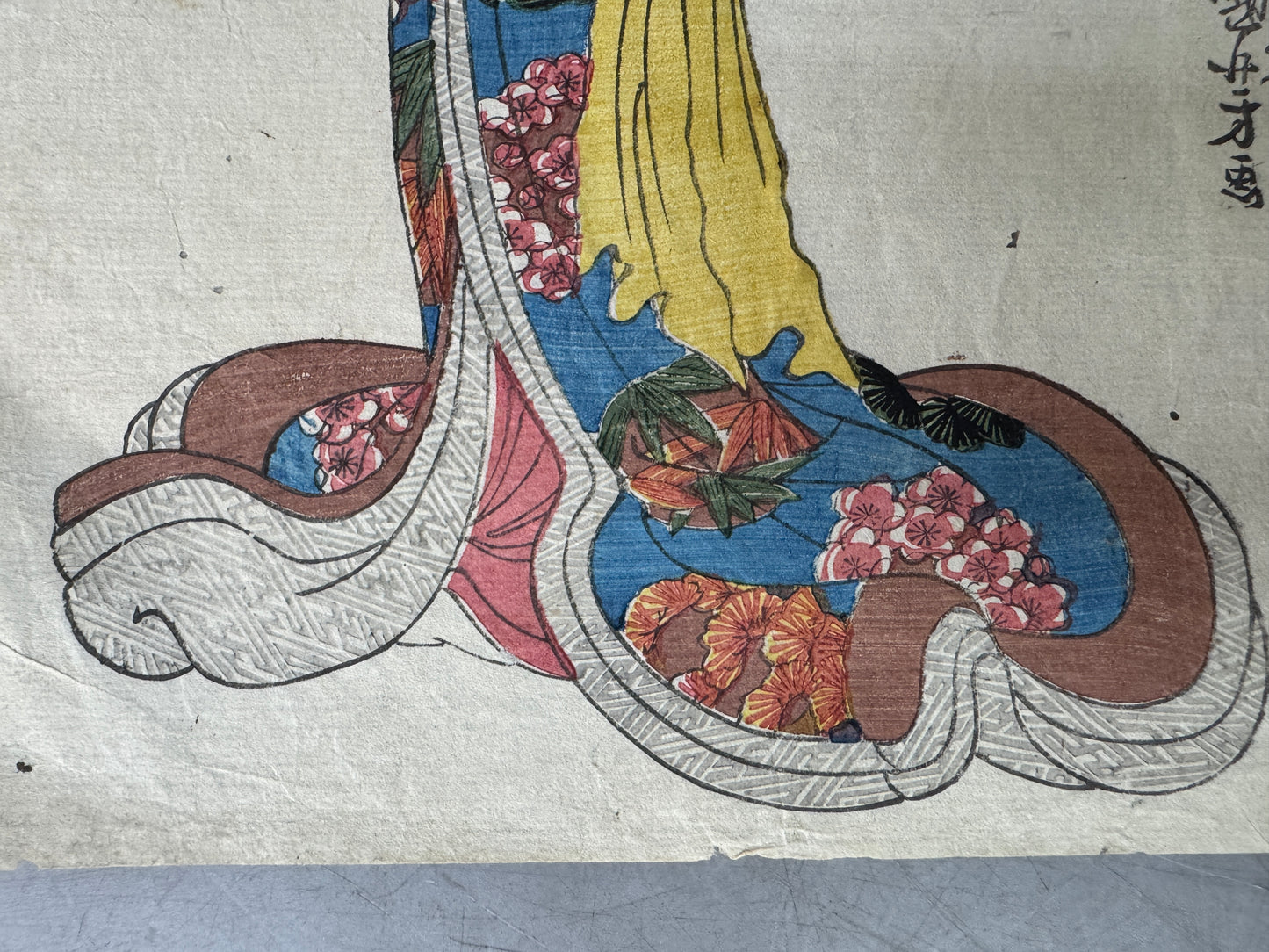 Y9003 WOODBLOCK PRINT Kuniyoshi Beauty backing Japan Ukiyoe antique art interior